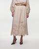 Zimmermann Skirt Wylie Embroidered Midi  Creme 1 (S-M)