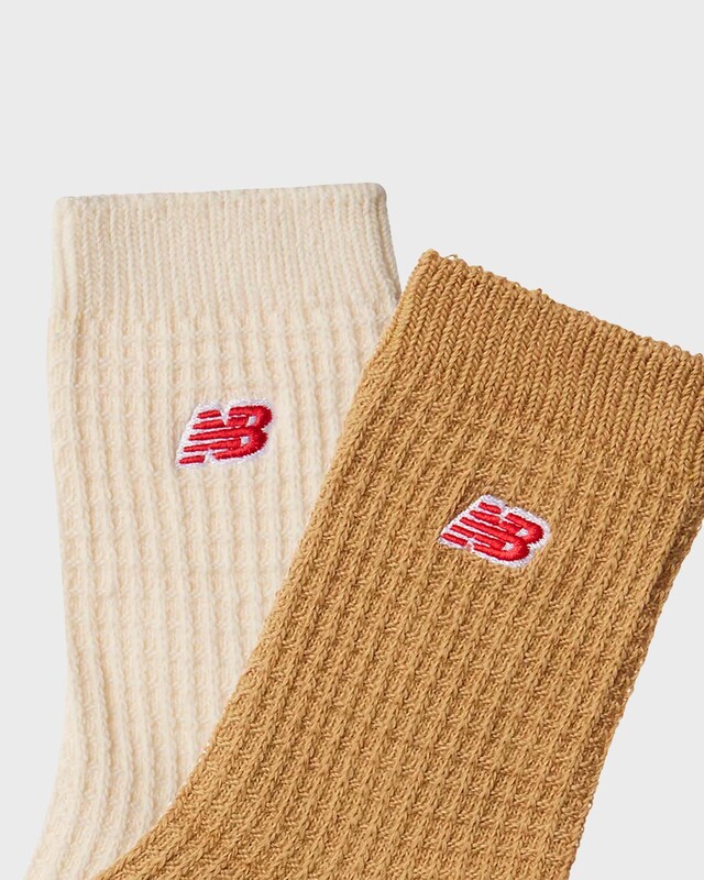 New Balance Strumpor Waffle Knit Ankle 2-Pack Vit L