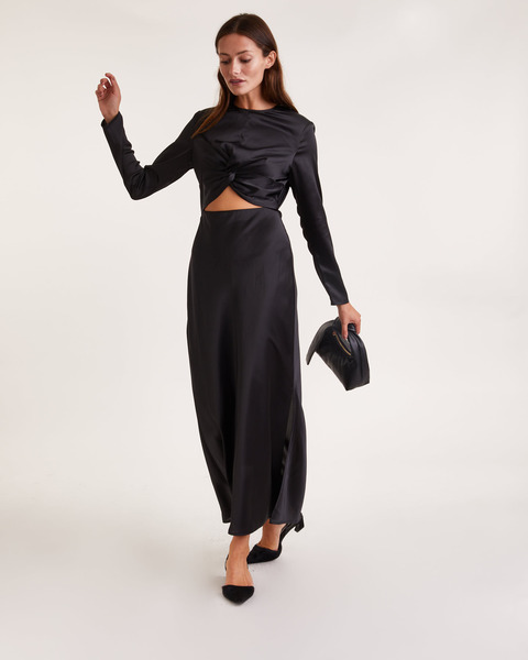 Dress Sophia Satin Svart 1