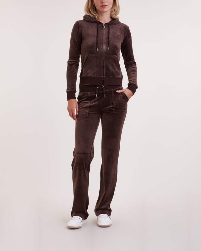 Juicy Couture Hoodie Robertson Classic Velour Java XL