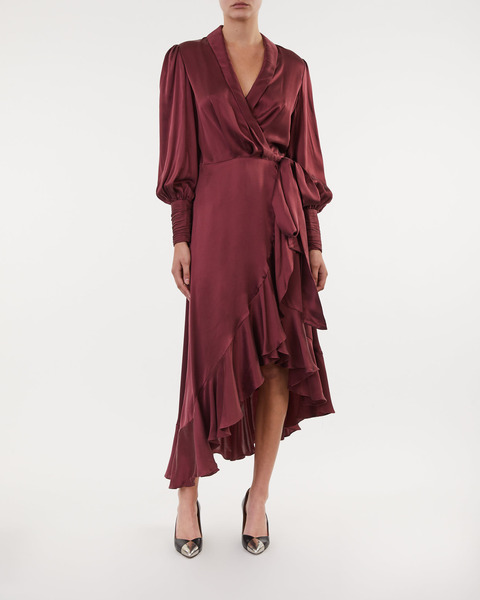 Dress Silk Wrap  Burgundy  1
