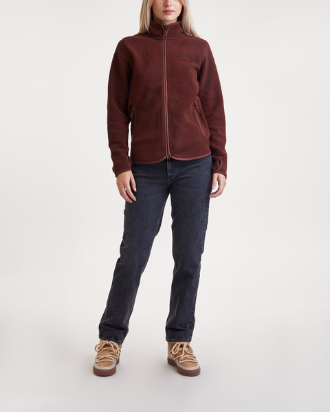 Jacka W Pile Zip  Bordeaux 2