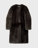 Almada Frakke Gemma Fur Leather Chocolate M