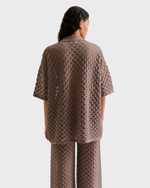 Malina Shirt Knitted Moa Taupe XS