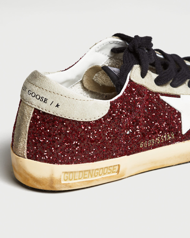 Golden Goose Deluxe Brand Sneakers Super-Star Glitter Bordeaux EUR 36