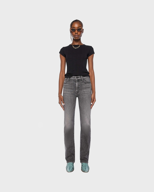 Mother Denim Jeans The Kick It Grey Wash 25