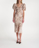 ROTATE Birger Christensen Klänning Midi V-neck leopard Leopard 38