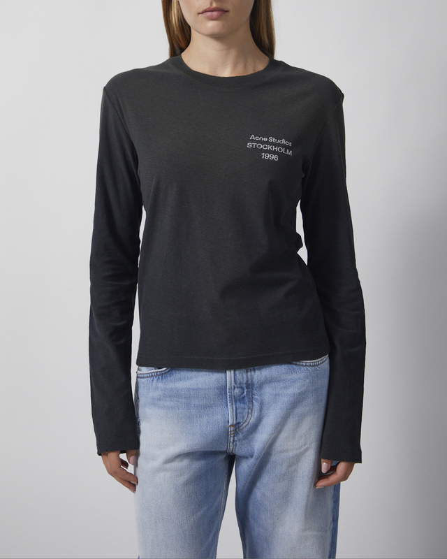 Acne Studios T-shirt Long Sleeve 1996 Stamp Faded Black L-XL