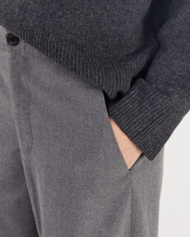 Proenza Schouler Pants Flannel Tapered Grå US 10 (EUR 42)