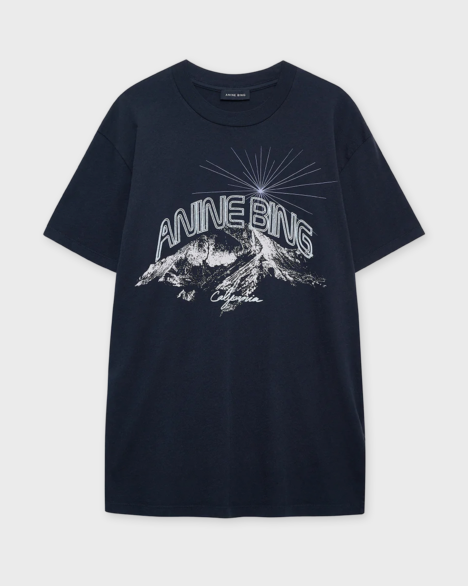 Anine Bing Women's Vintage Black T-Shirt Walker Tee California Xs
