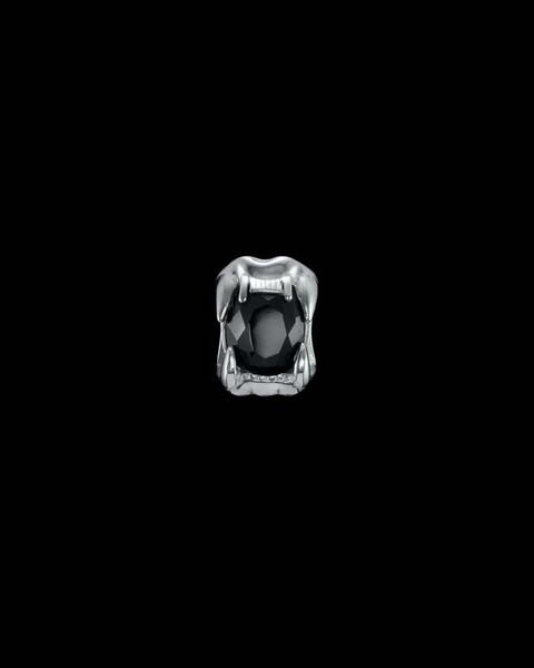 Earring Mini Jaw Stone Silver ONESIZE 1