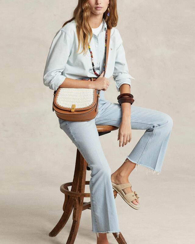 POLO Ralph Lauren Väska Saddle Crossbody Medium Creme ONESIZE