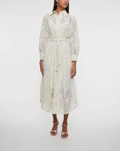 Dress Dawning Tuck Midi  Creme 2