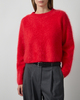 Soft Goat Striktrøje Brushed Crewneck Red L