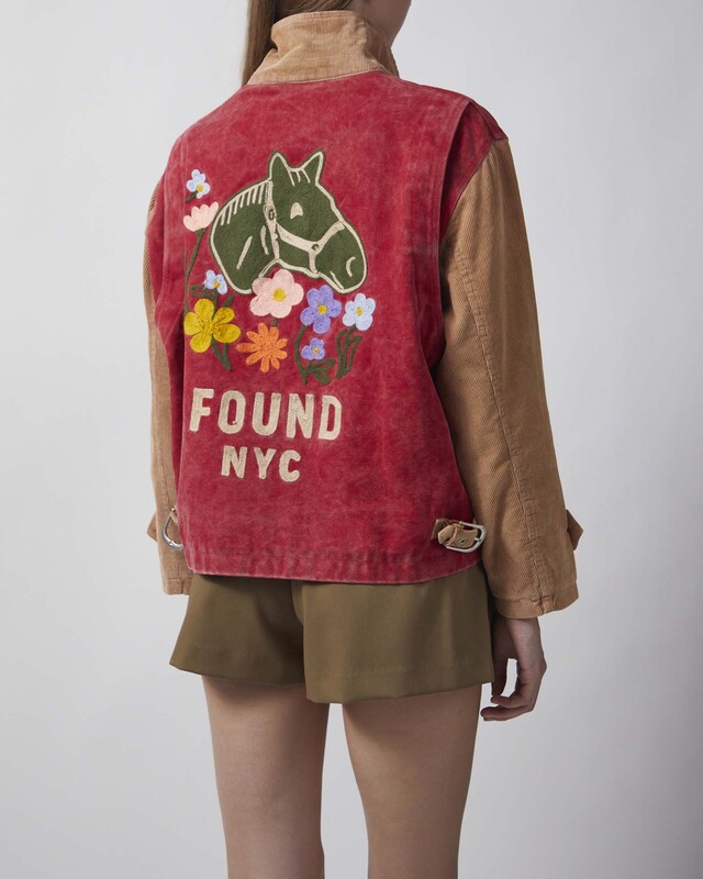Found Jacket Canvas Corduroy Field Unisex Red/brown M