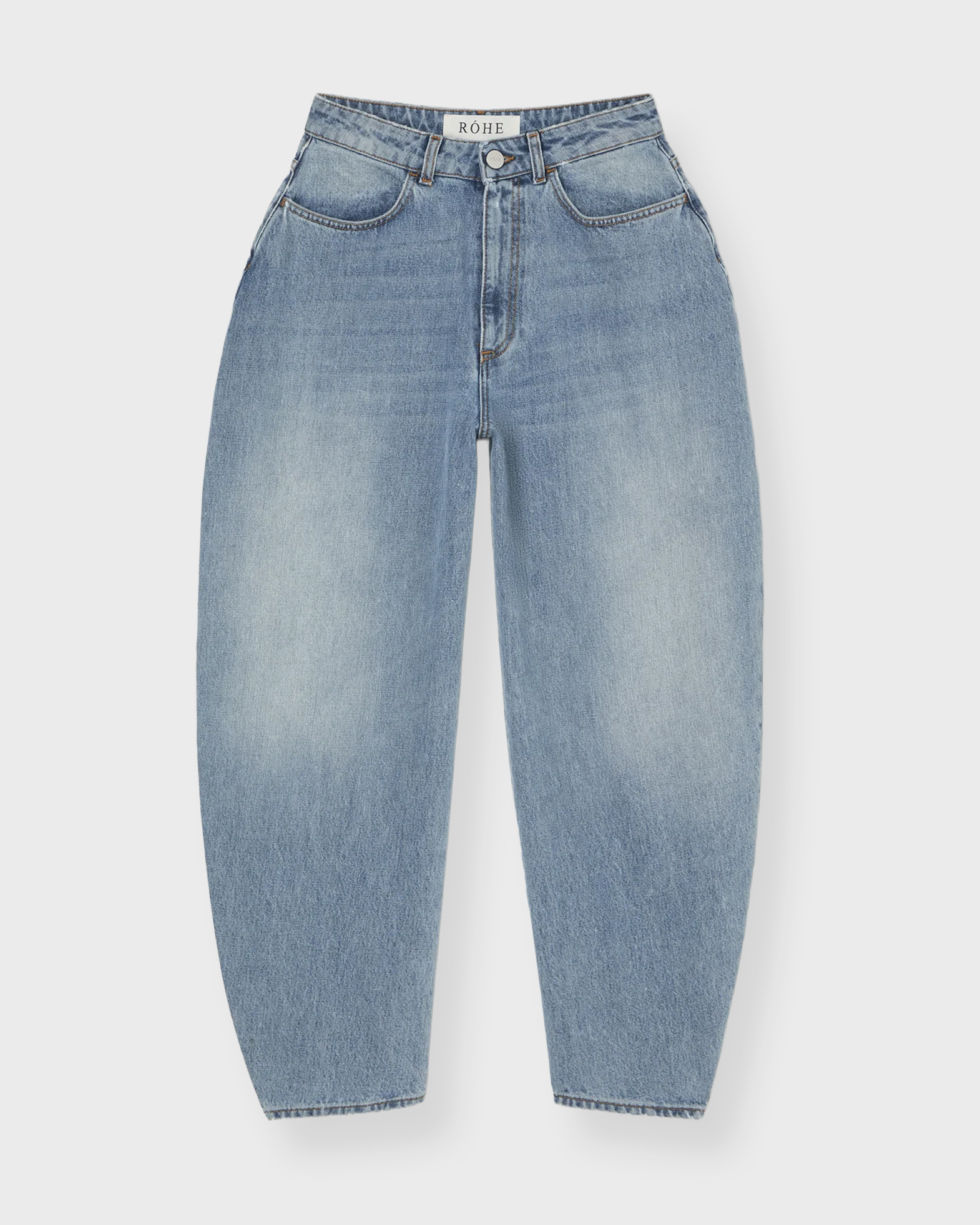 Róhe Women's Washed Blue Jeans Fransje Sculptural Denim 40