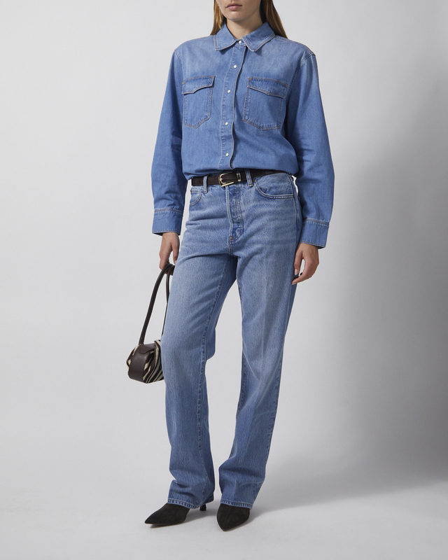 NEUW Skjorte Bowery Denim Vision Vintage Blue M