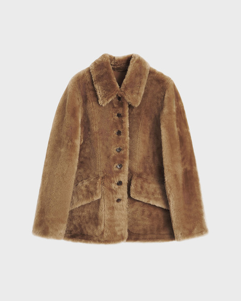 Jakke Adeline Shearling Toffee 1