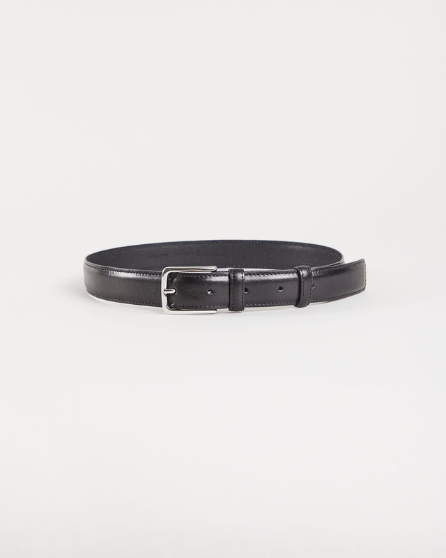 Teurn Studios Belt Classic leather belt Svart/silver 75