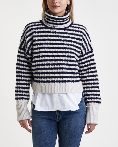 Sweater D6Veneto Stripe Turtle Offwhite 1