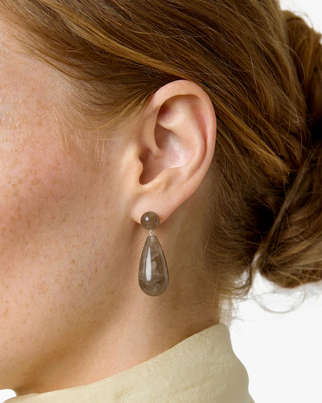 LIÉ STUDIO Örhängen The Lola Silver/svart ONESIZE