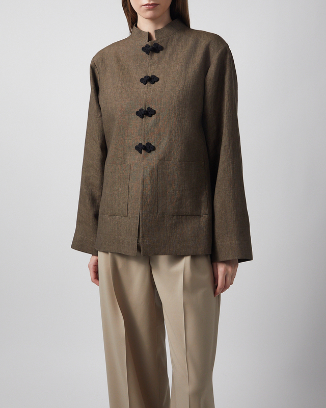 RÓHE Jacka Pankou Closure Linen Brun 34