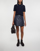 Moncler Top Knit Cotton Polo Shirt Navy S