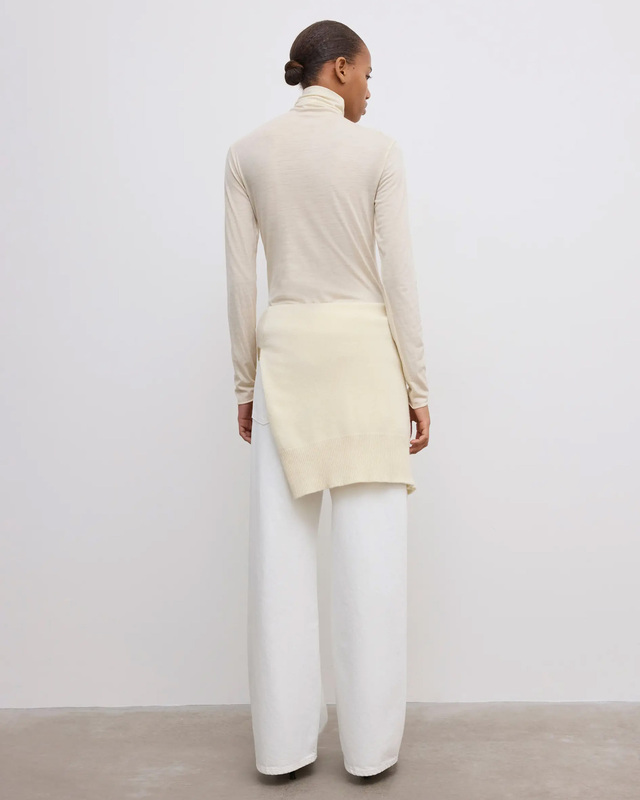 Dagmar Topp Wool Jersey Rollneck Cream M