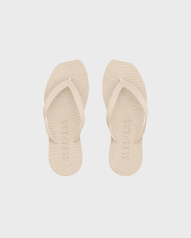 SLEEPERS Flip-flops Tapered Platform Egg shell EUR 37