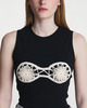 Magda Butrym Top Crochet Bra Tank Svart FR 42 (EUR 40)