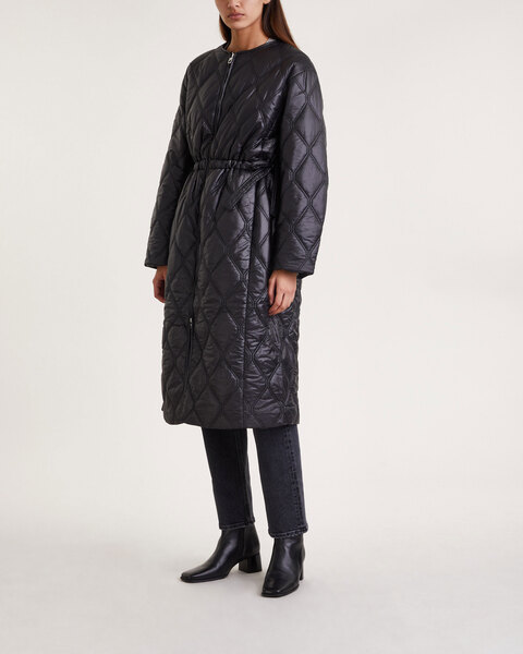 Coat Quilt Long Black 1