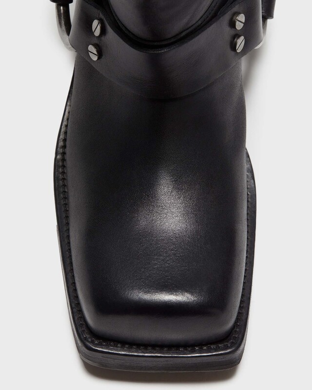 Acne Studios Buckle Leather Boots Svart EUR 38