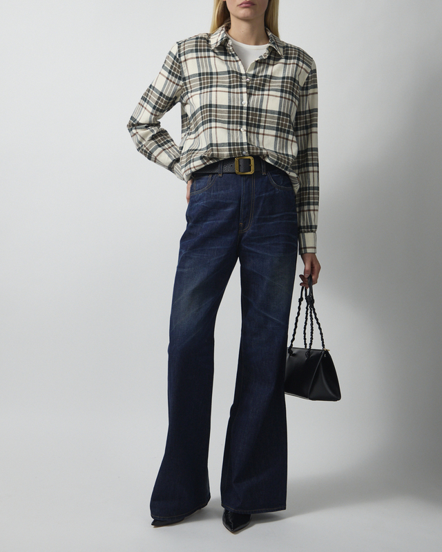 Camilla Pihl Skjorte Joan Flannel Green 34