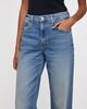Mother Denim Jeans The Spinner Zip Sneak Glow Up Light blue wash 30