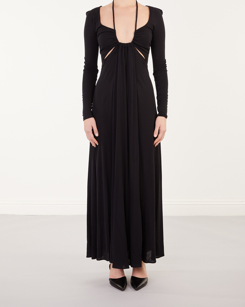 Matte Jearsy Long Sleeve Dress Black 1
