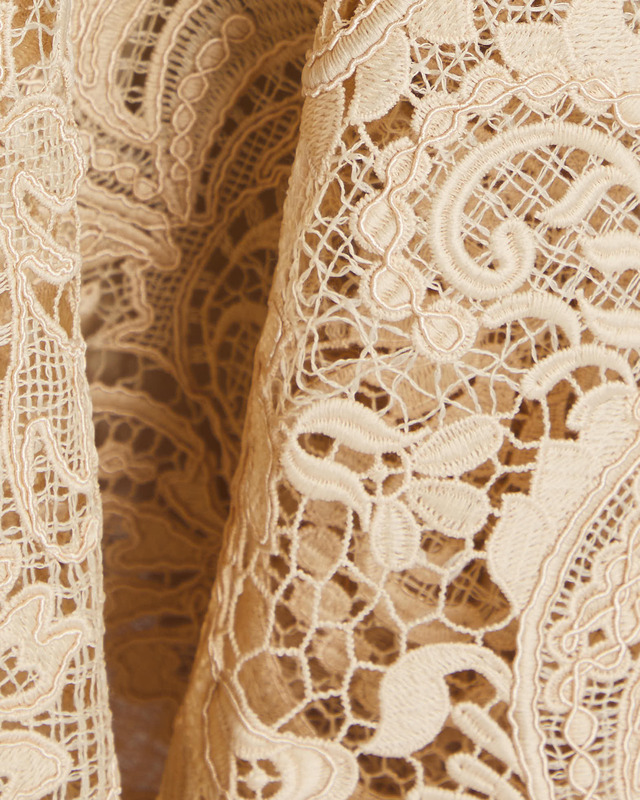 Zimmermann Dress Waverly Lace Mini Taupe 0 (XS-S)