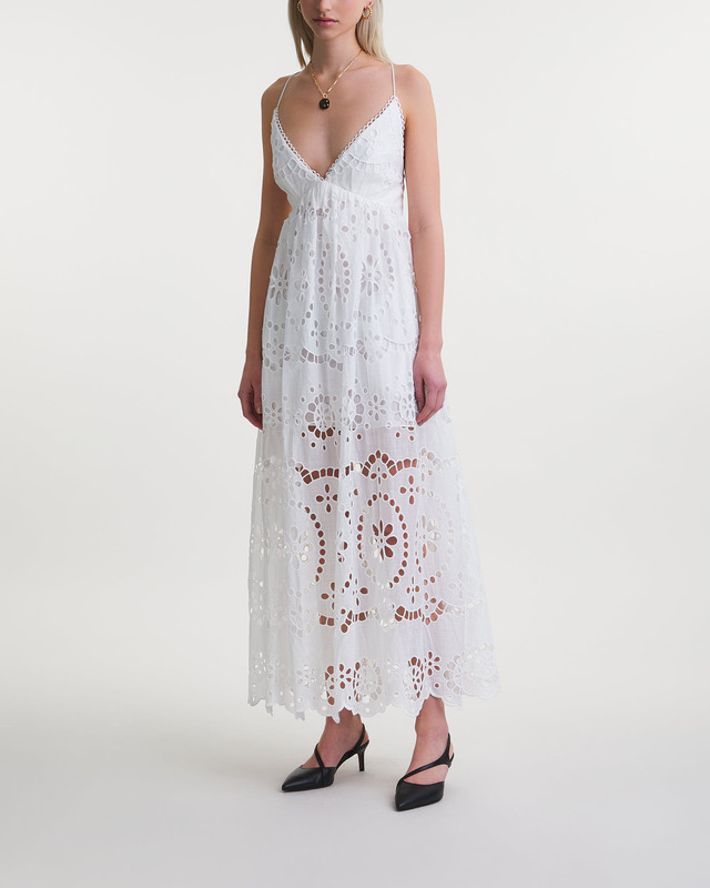 Zimmermann Klänning Lexi Embroidered Slip Ivory 1 (S-M)