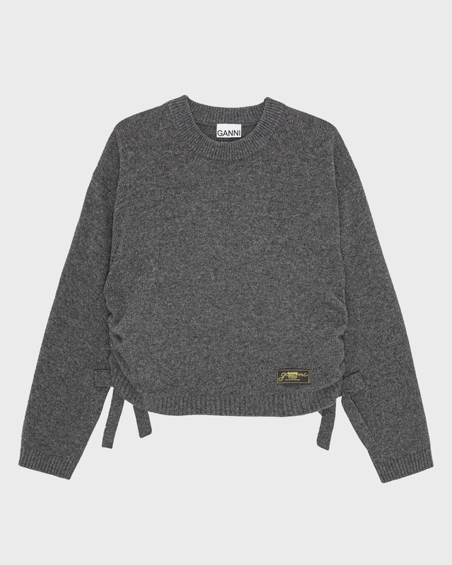 Ganni Sweater Future Wool Mix Oversized O-neck Phantom  L-XL