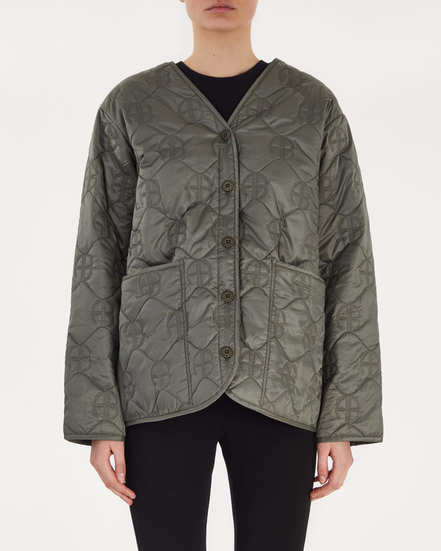 Anine Bing Jacket Andy Monogram  Olivgrön XS