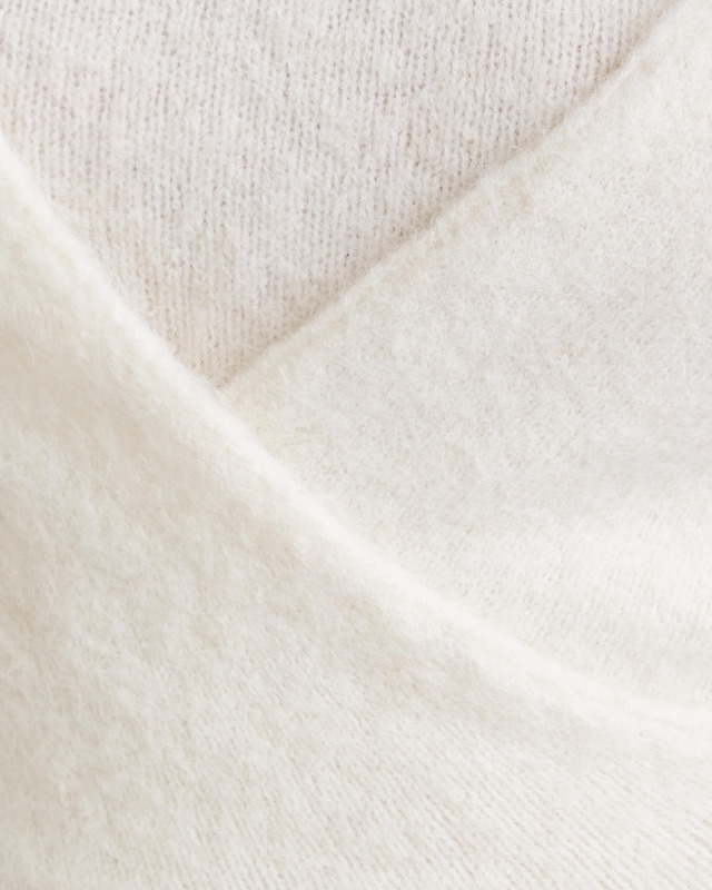 Ganni Blus Brushed Alpaca Wrap Egret XL
