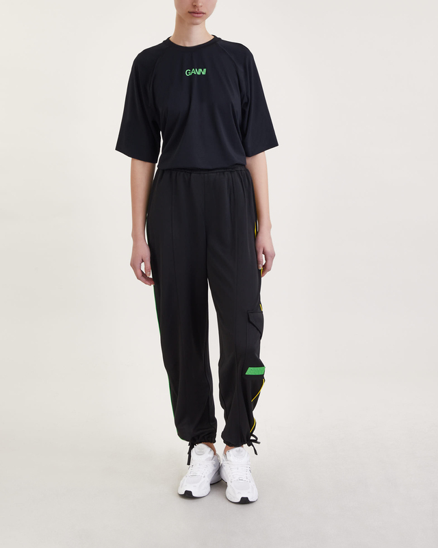 Ganni Pants Sporty Jersey Loose  Svart 42