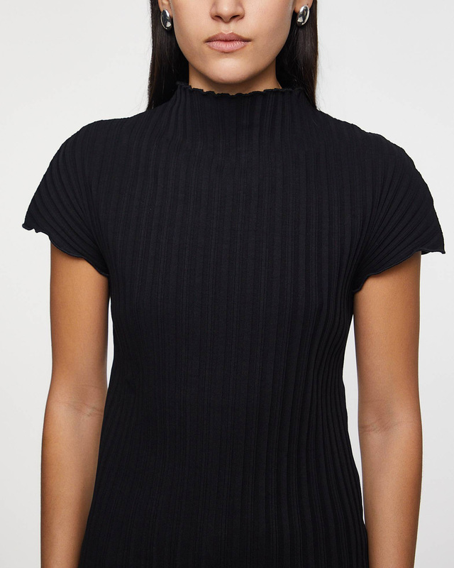 Filippa K Top Rib Cap Sleeve Black L