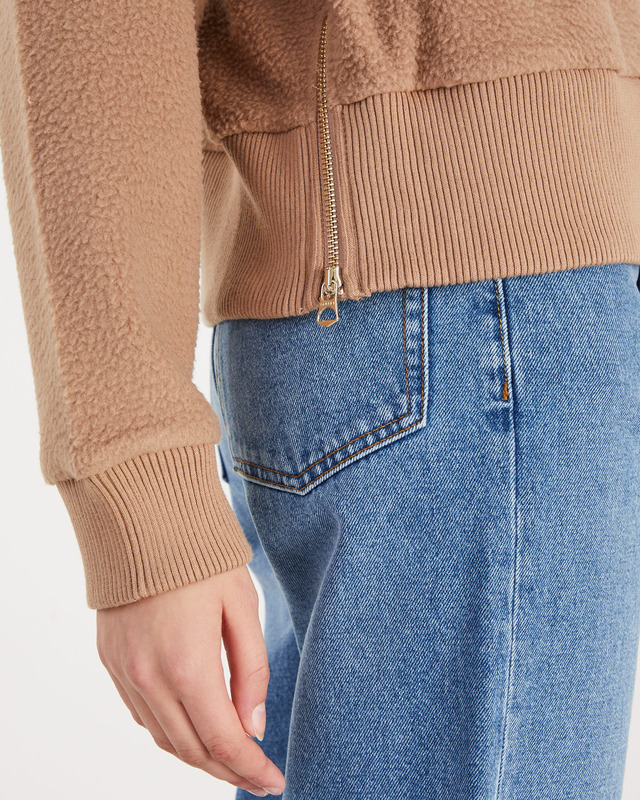 Varley Sweater Roselle Half Zip Fleece Brown L