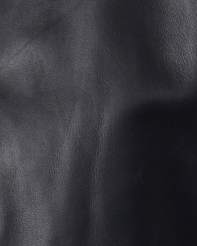 Wakakuu Icons Jacket Leather Funnel Neck Black L