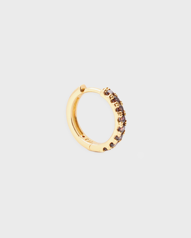 Izabel Display Earring Mini Hoop 15mm Brun ONESIZE