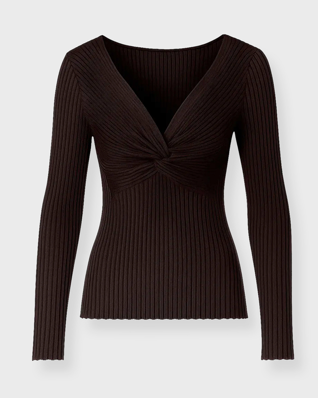 Andiata Topp Polly Knit Brun M