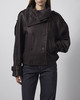 Acne Studios Frakke Cropped Leather Trench Dark Brown 36