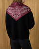 Le Scarf Skjerf Paisley Vinrød 65x65 ONESIZE