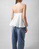 RÓHE Top Bustier Peplum White 36