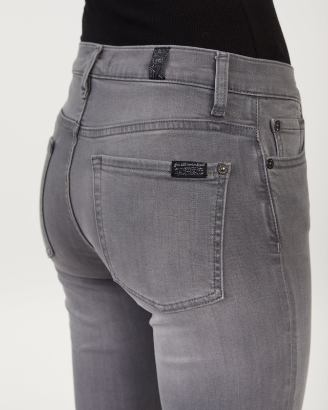 7 For All Mankind Jeans HW Skinny Slim Illusion Luxe Bliss Grey 27